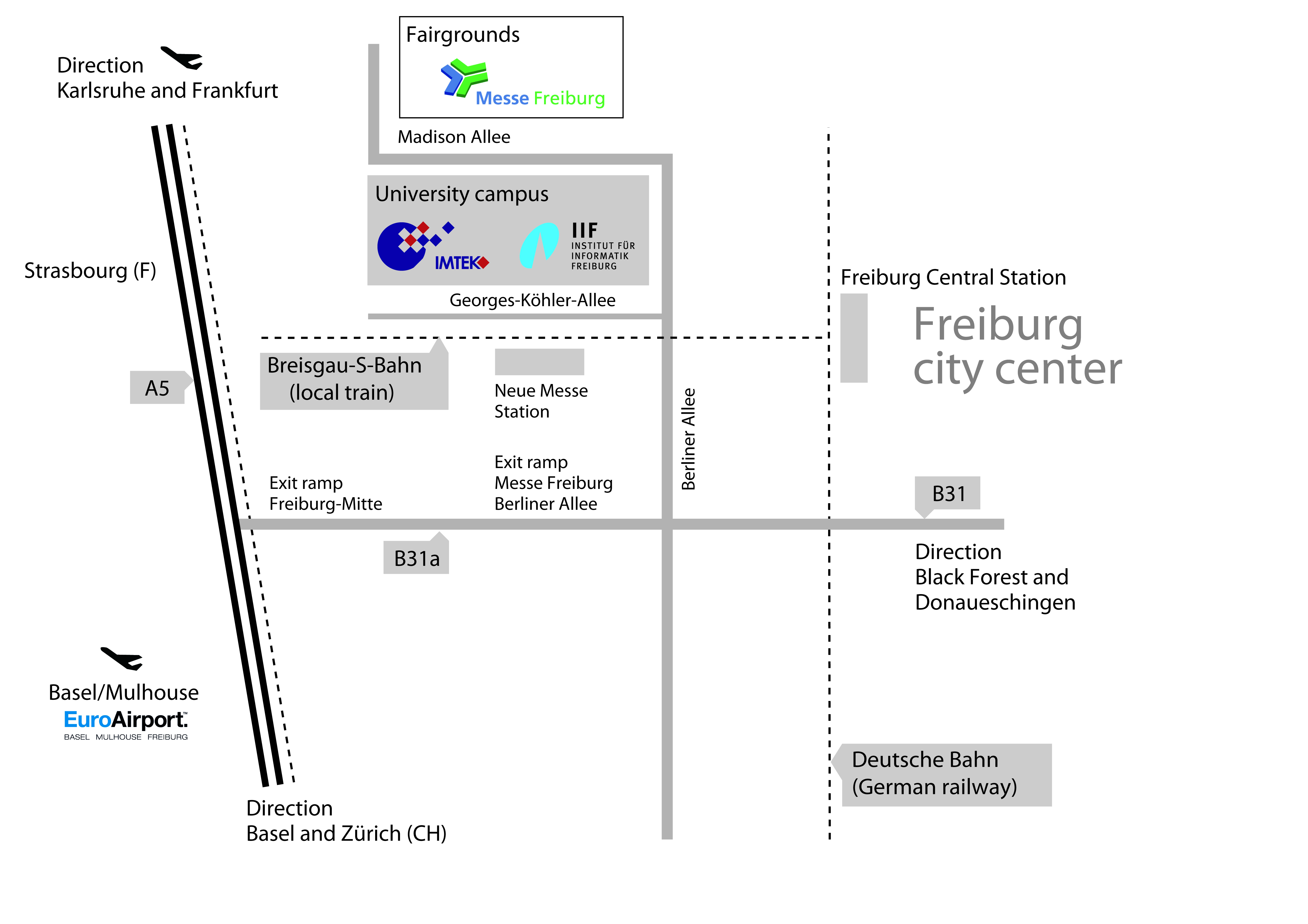 Anfahrtsgrafik IMTEK