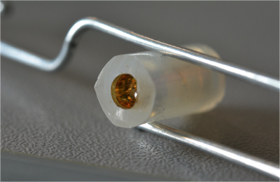 Tube in paper clip
